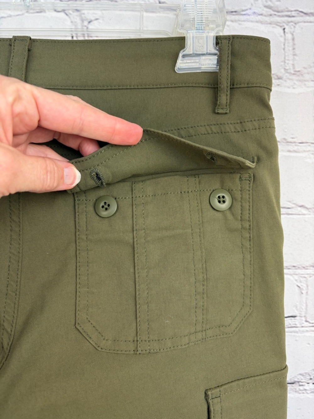 prAna Meme Pant Skinny Cargo Hiking Pants Green Sz 2 - Picture 9 of 15